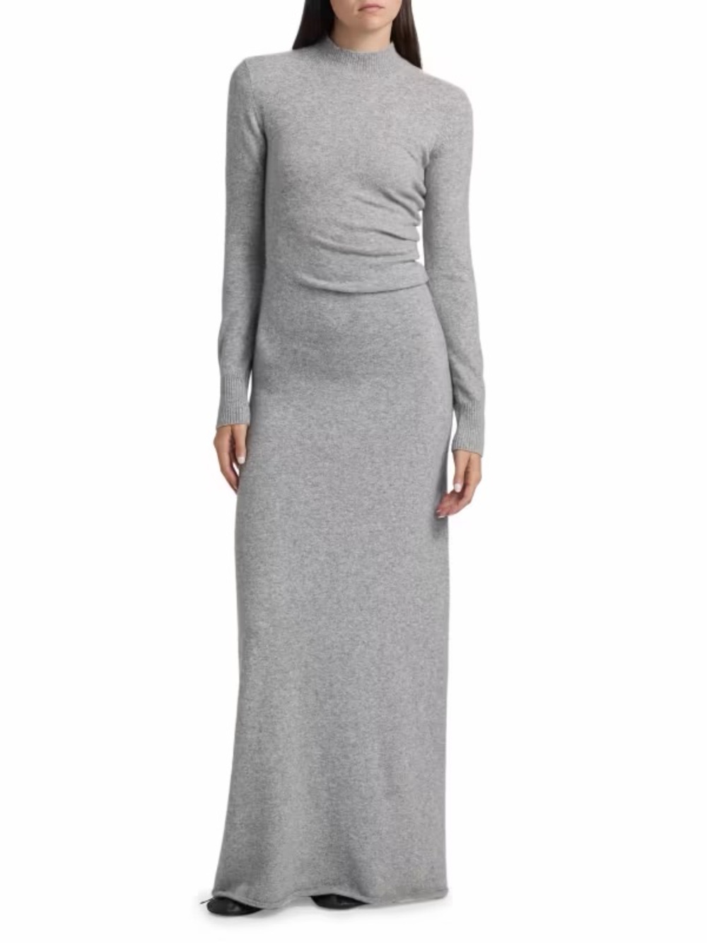 PROENZA SCHOULER Annette Knit Cashmere Silk Maxi Dress Gray Size Small VGUC